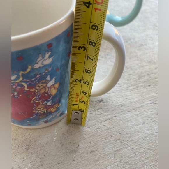 Vintage 1998 Lucy Rigg Teddy Bear Kawaii Mug Heart Doves Angel Teddy Bears - Picture 4 of 4